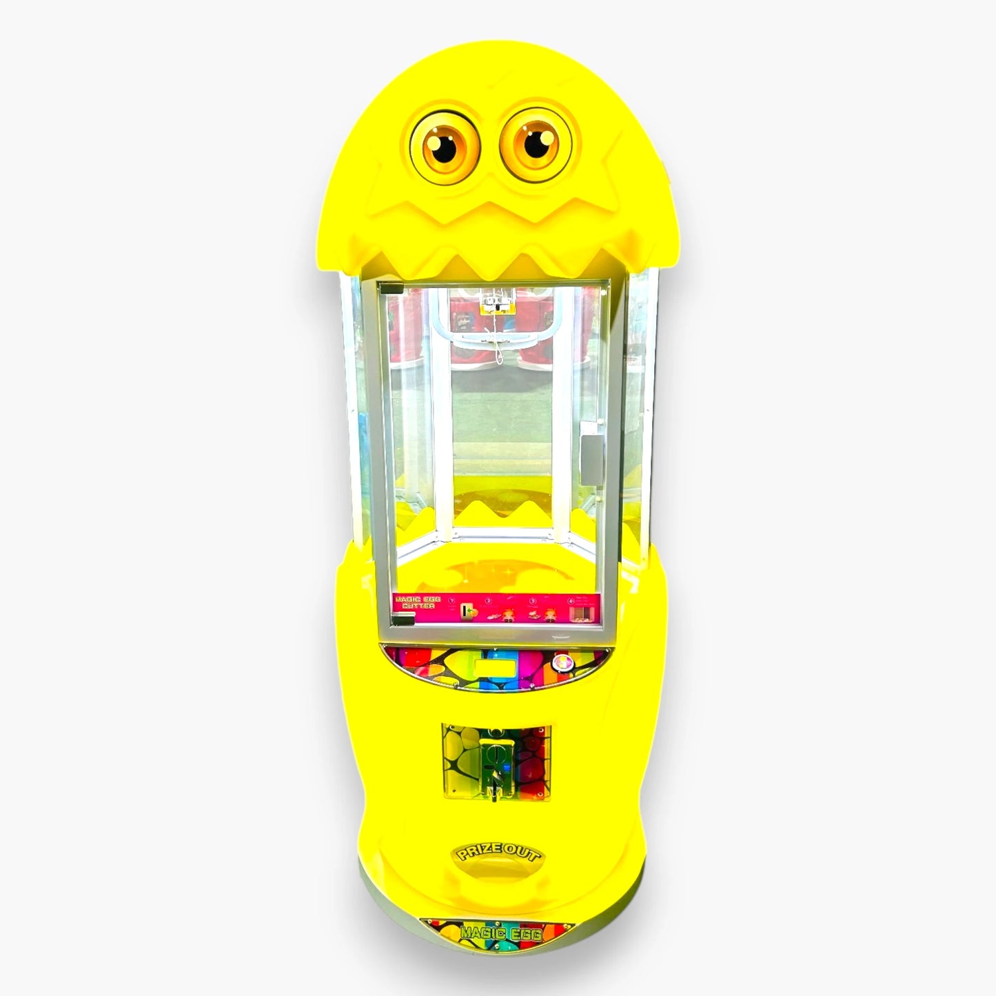 Magic Egg Cutter Machine – Press and Hold Button to Move Cutter, Release to Cut Rope and Win Prize