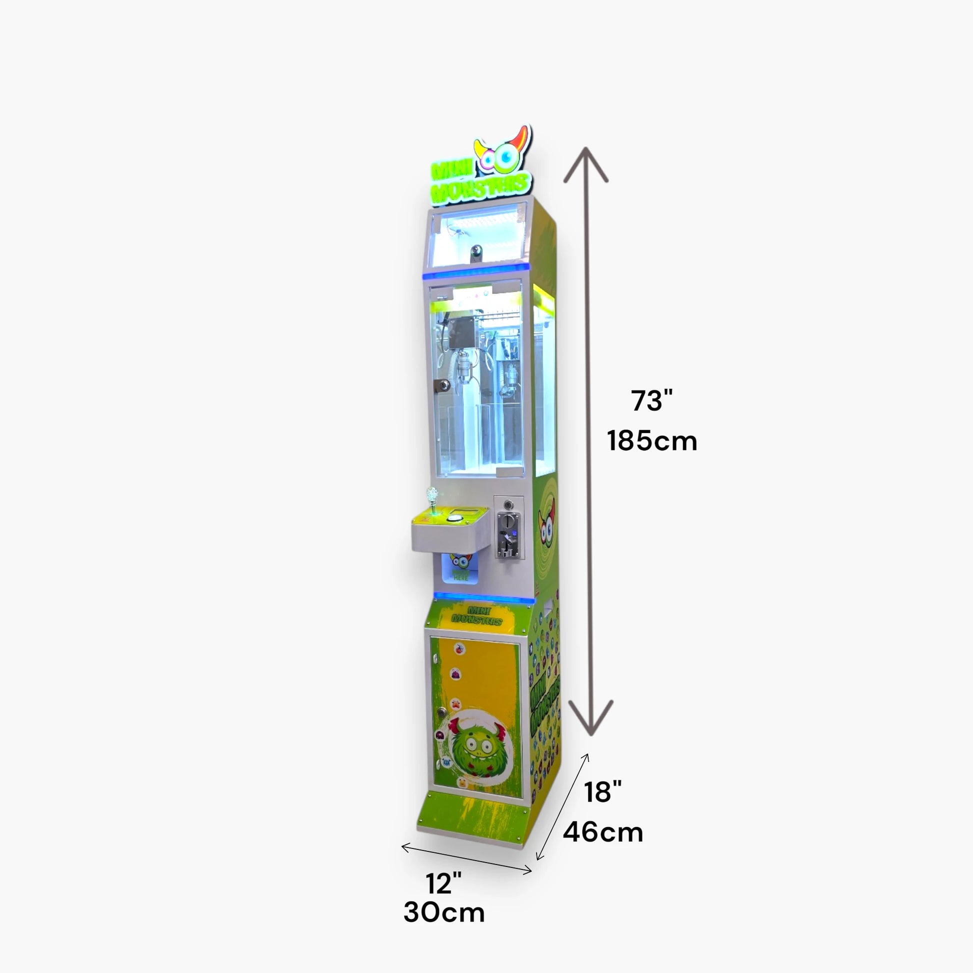 Mini Monsters Claw Machine Dimensions