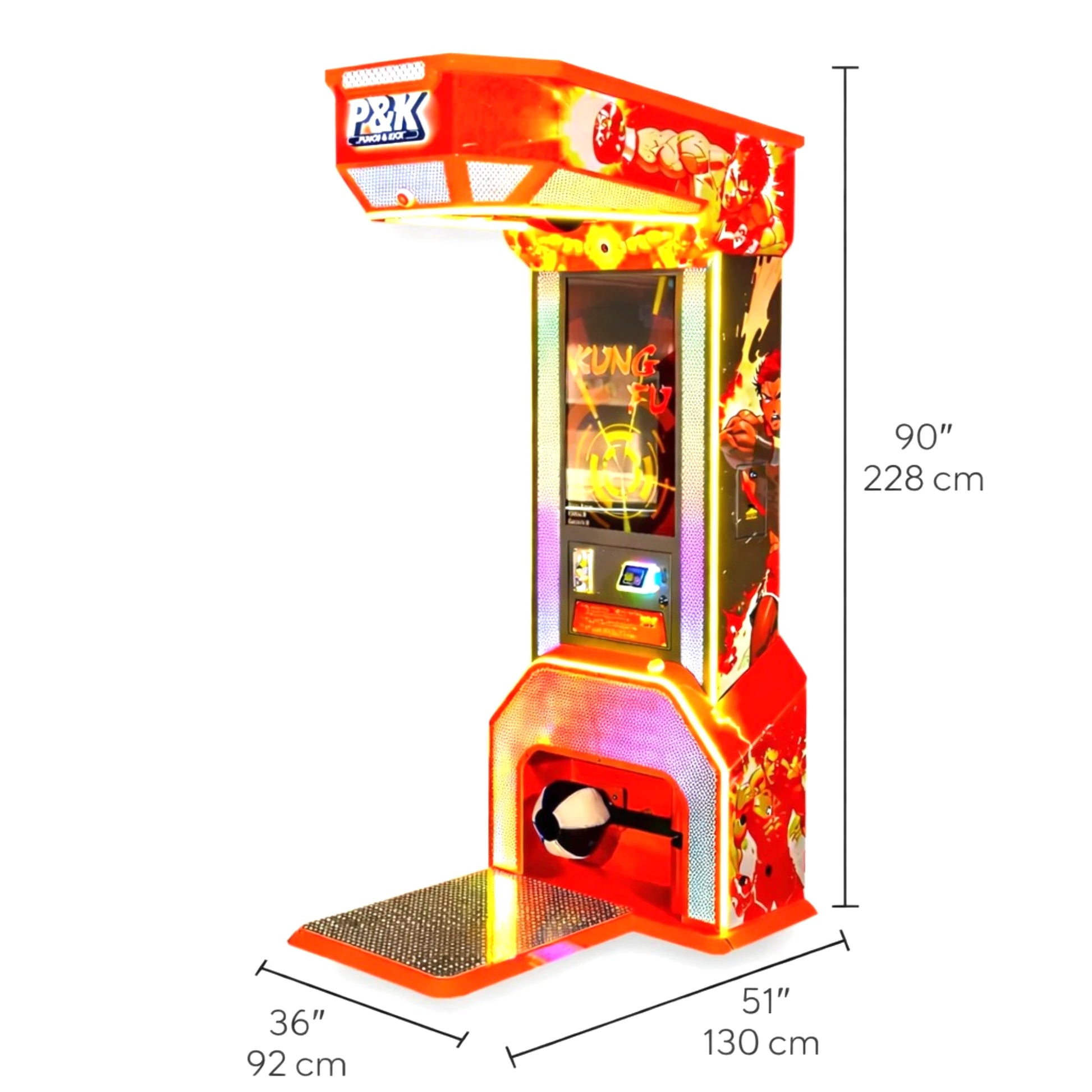 Punch and Kick Arcade Dimensions