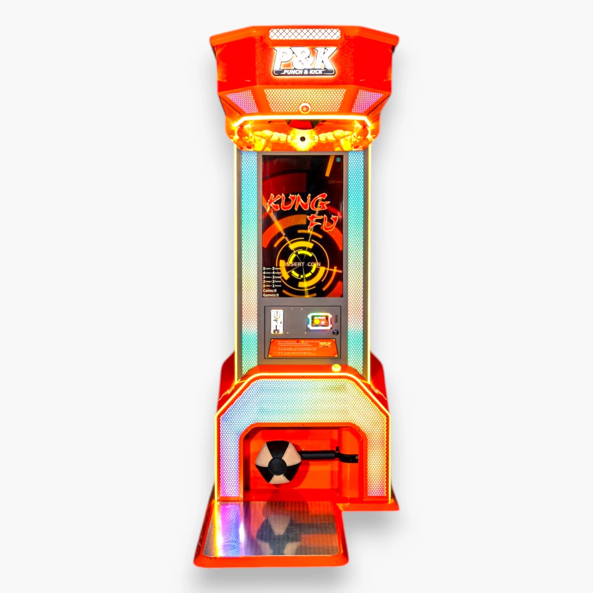 Punch and Kick Arcade – Modern Soccer Ball Kicker, No Bladder Design, Durable Low-Maintenance