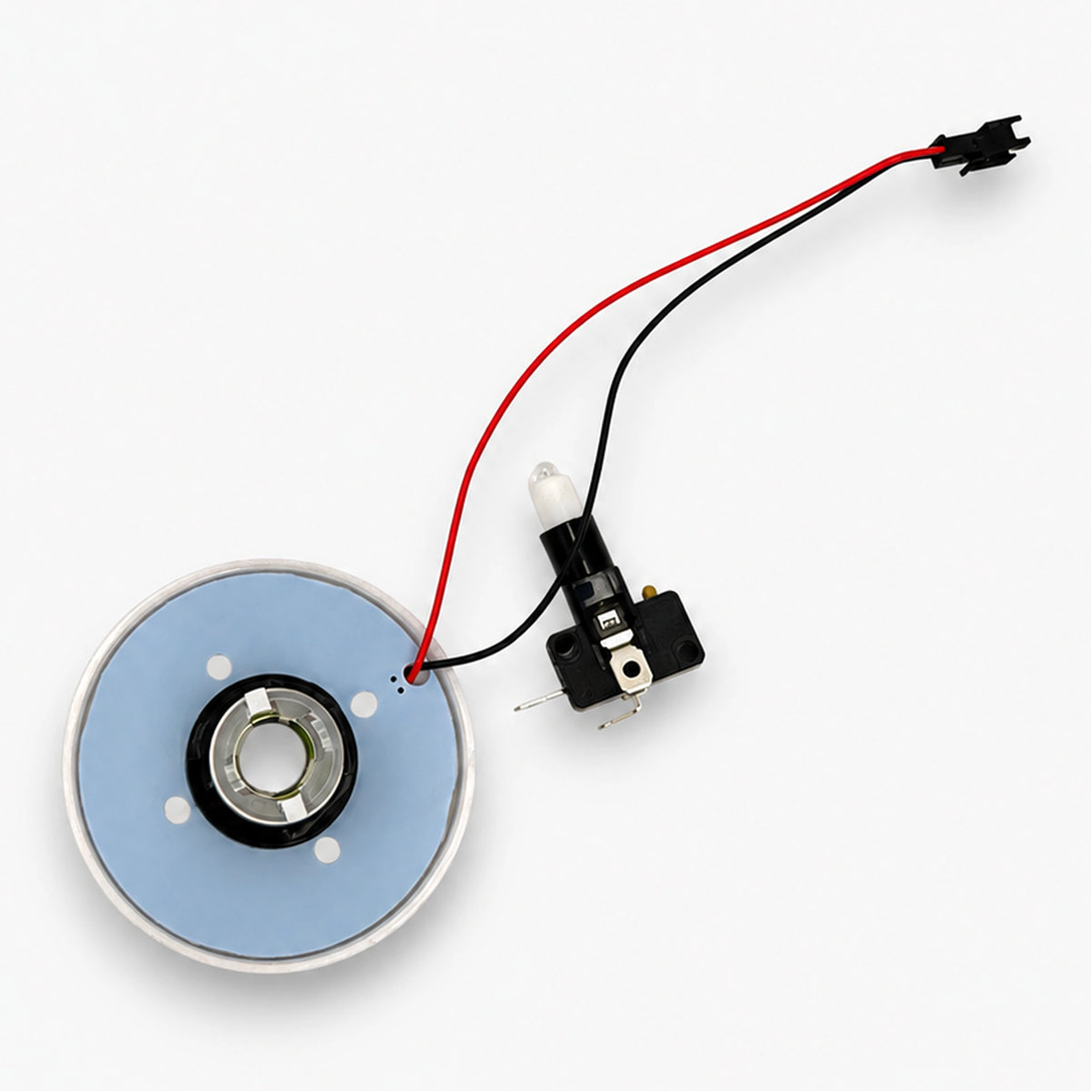 white illuminated arcade button with micro switch 75mm