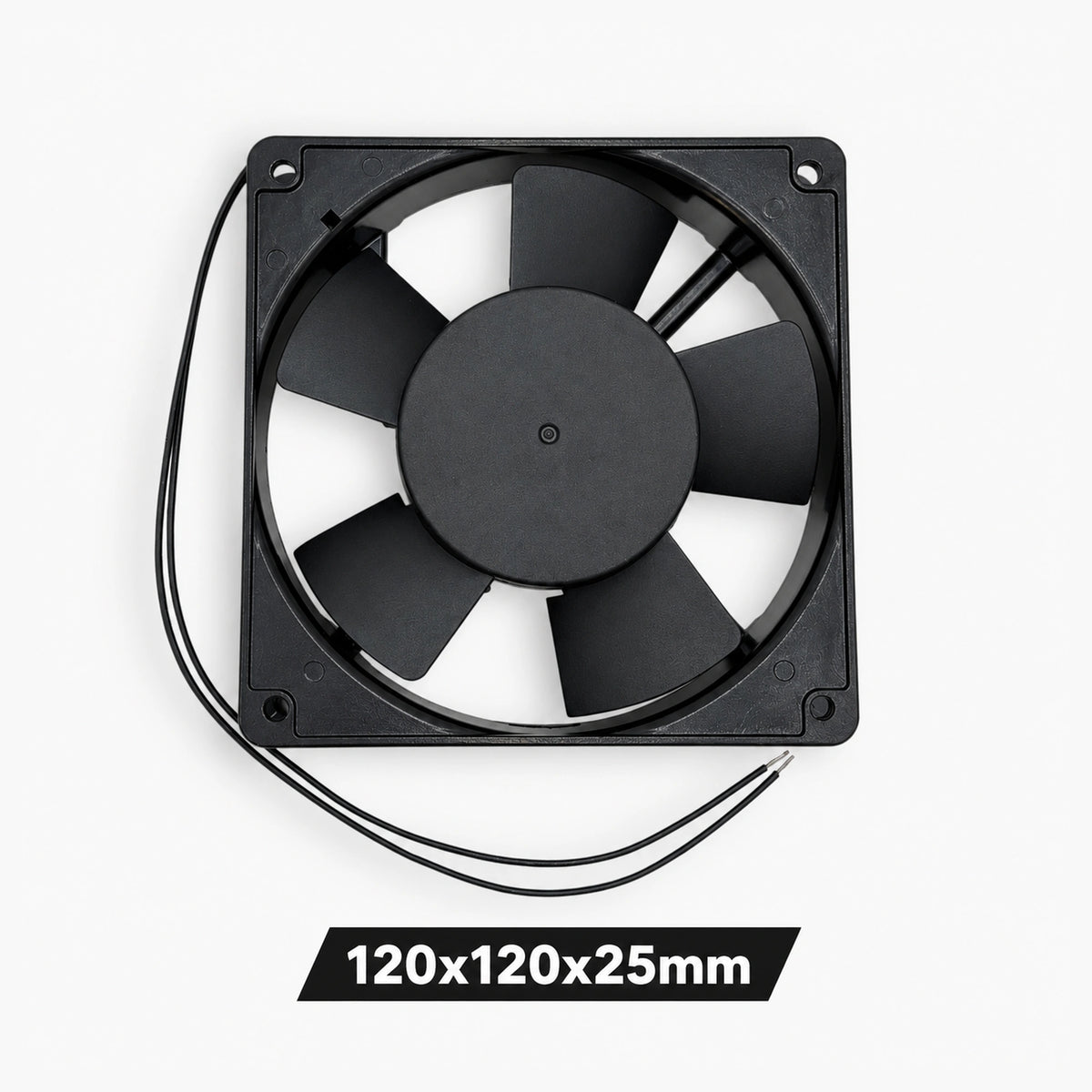 SNUON 120x120x25mm 220-240V AC axial cooling fan rear view