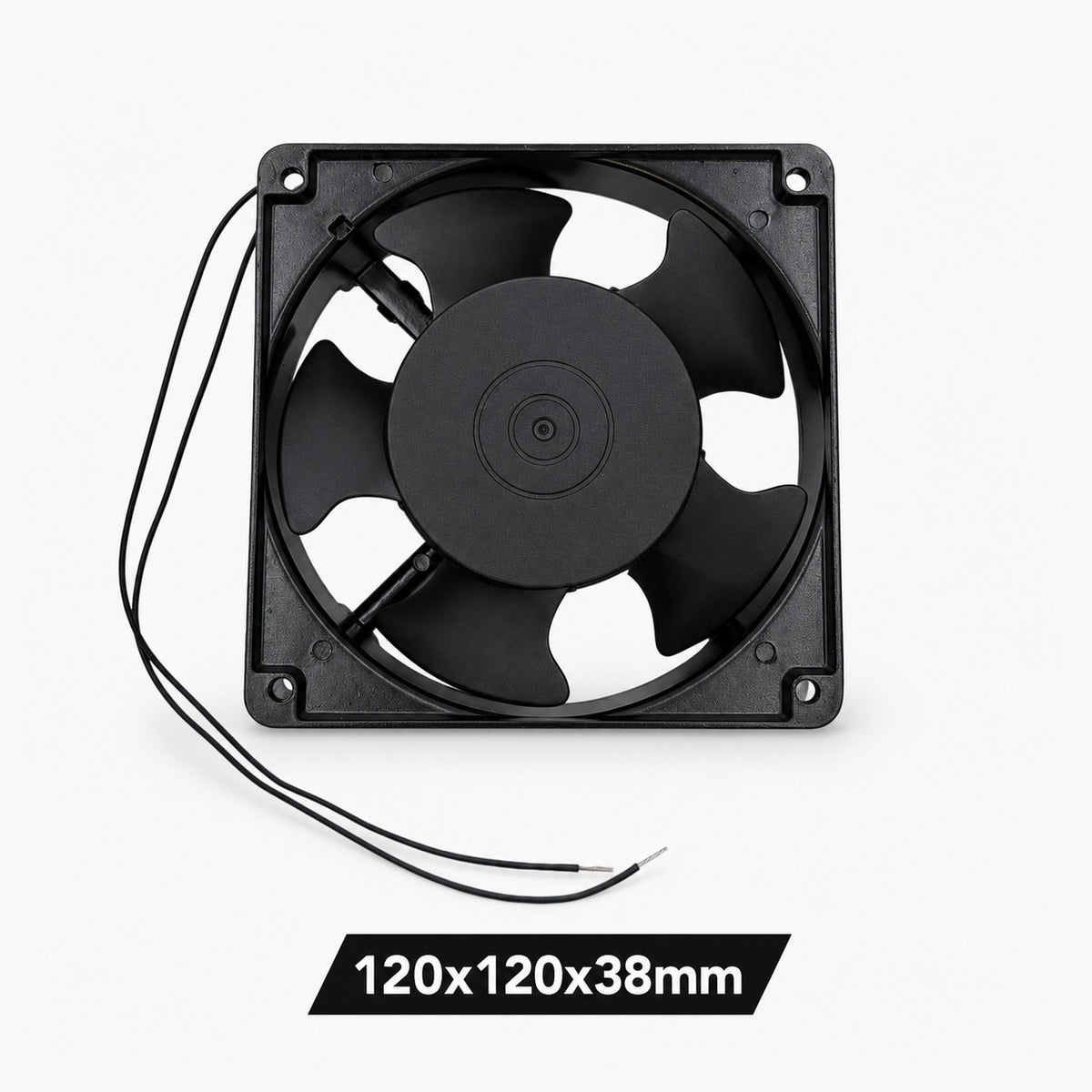 SNUON 120x120x38mm 220-240V AC axial cooling fan rear view