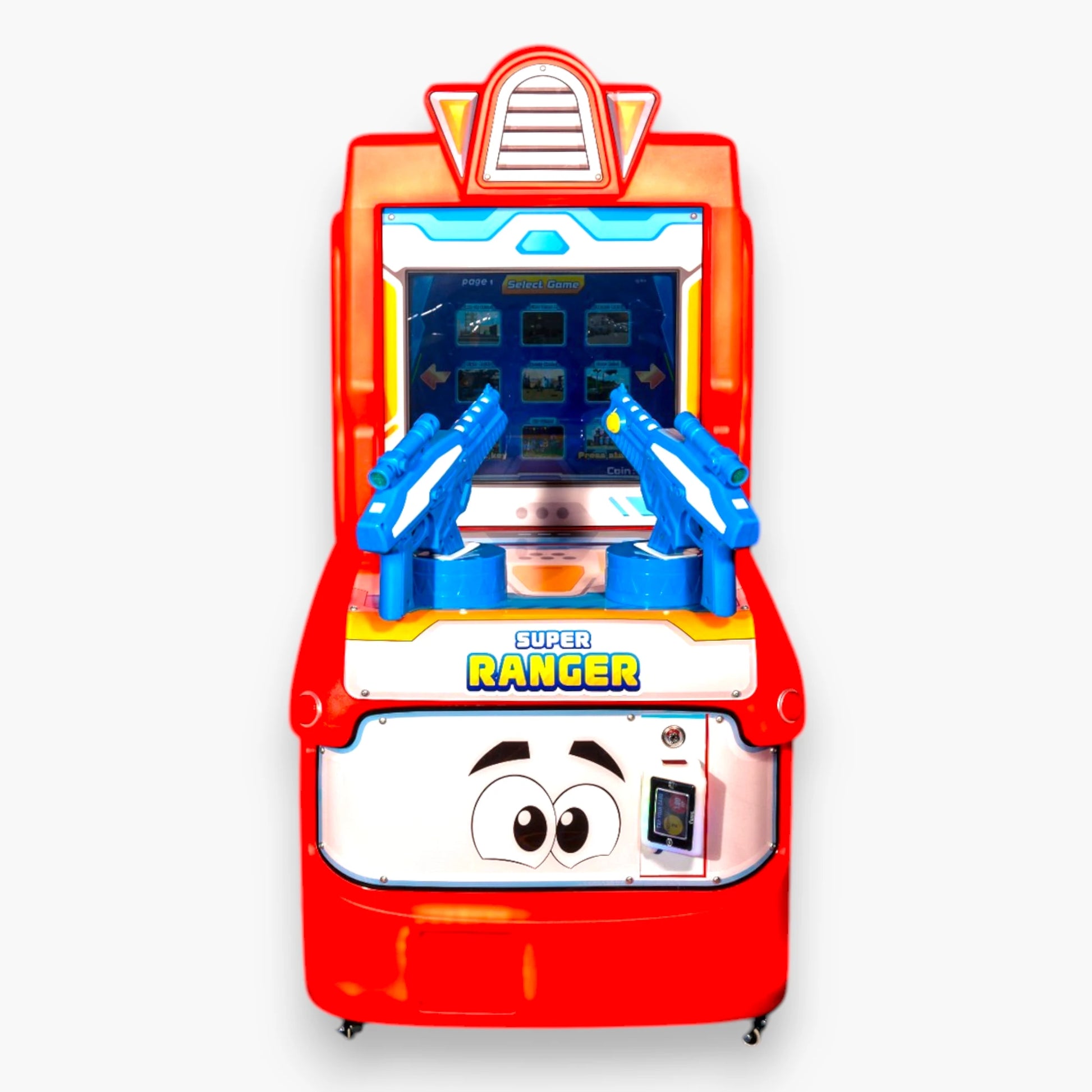 Super Ranger Dual Shooting Arcade – Animated Target Missions on Digital Display, Colorful Cartoon Visuals