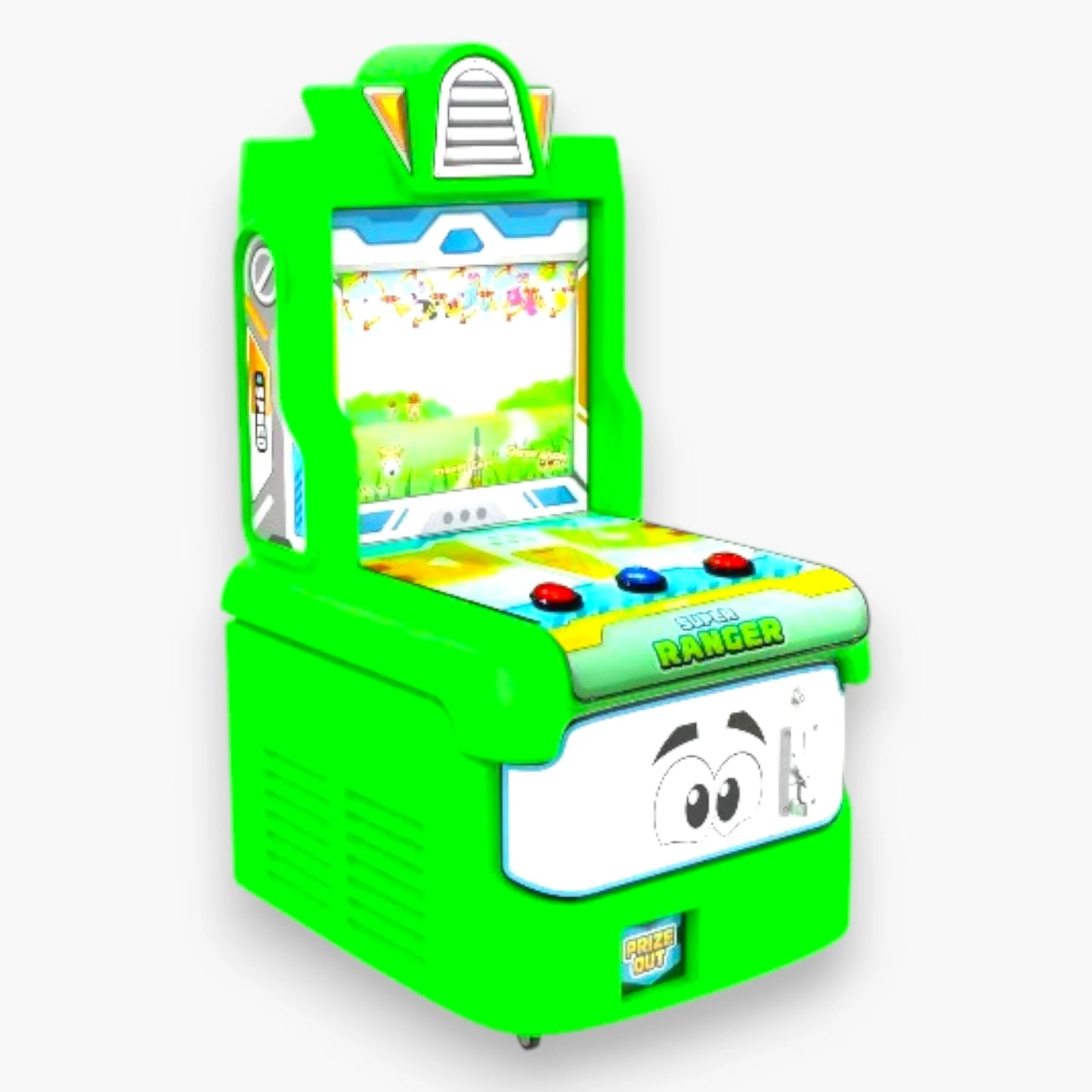 Super Ranger Hunting Game Arcade Machine – Green Cabinet, Button Controls, LED Lighting, Coin Operated