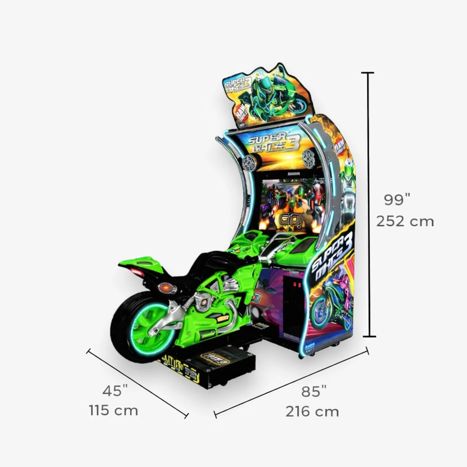 Super Bikes 3 Arcade Dimensions
