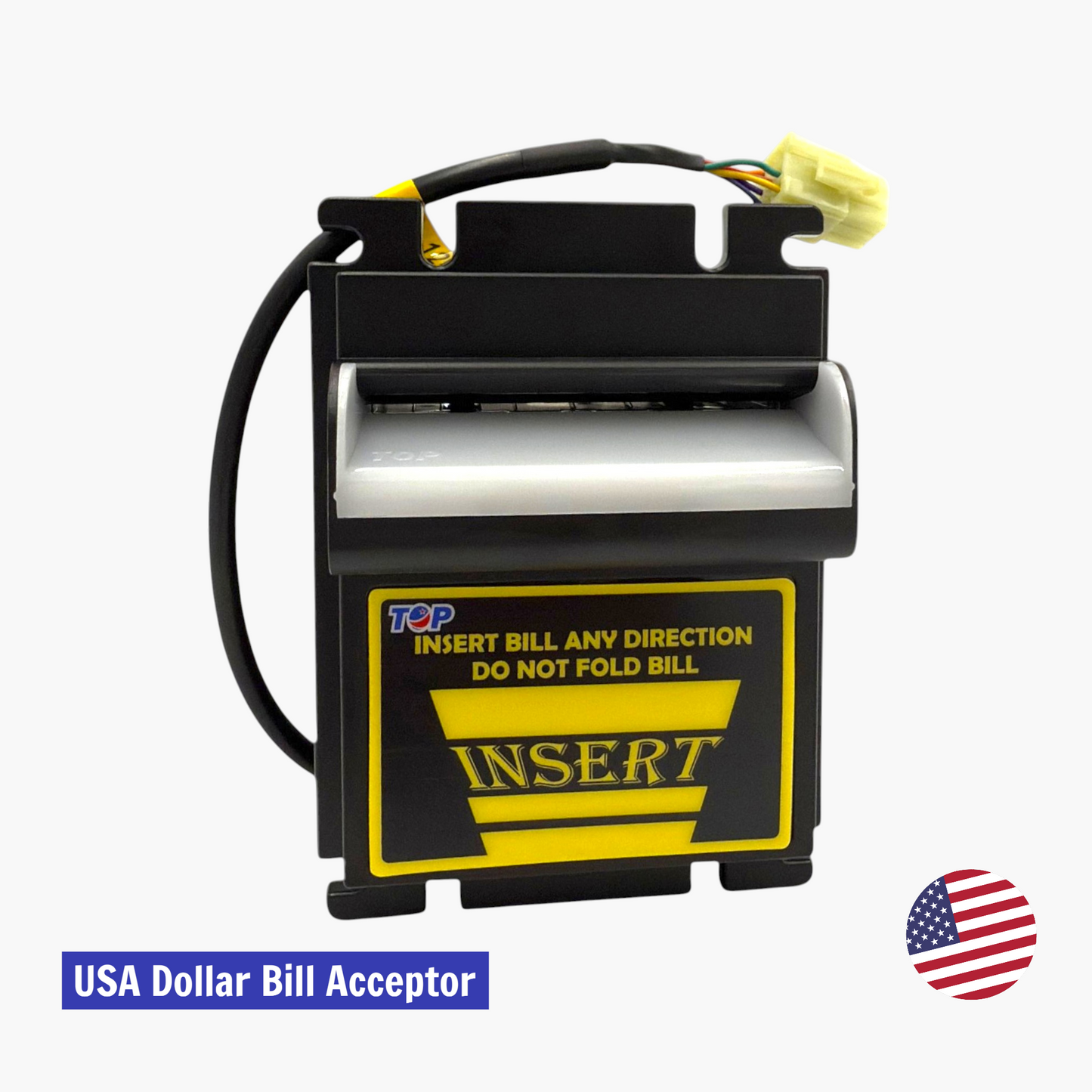 (Lot of 10) TOP TB74 Dollar Bill Acceptor Validator 12V/PULSE $1 TO $100's 4- Way Acceptance