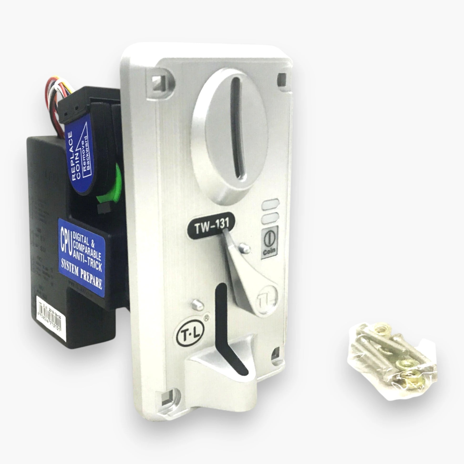 Universal 12V coin acceptor supporting coins and tokens from 22 to 28 mm