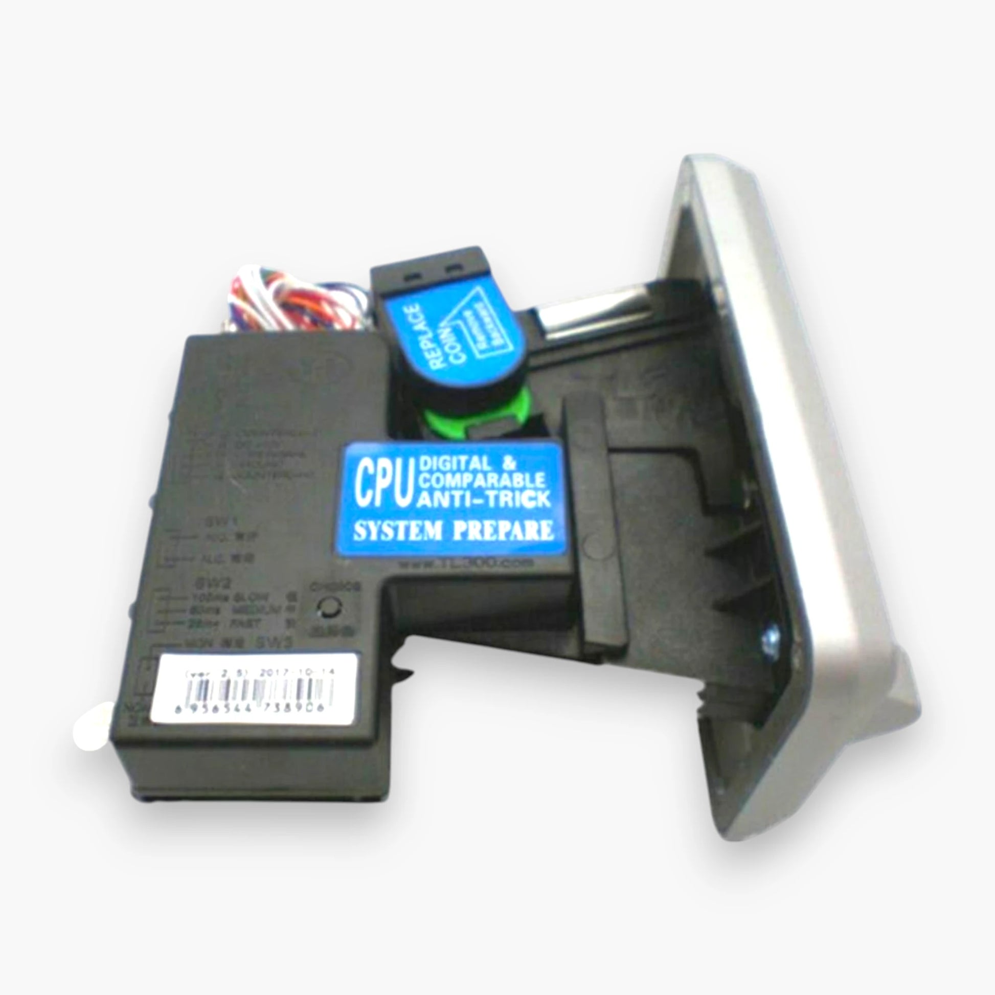 Universal 12V LED coin validator supporting coins and tokens from 22 to 28 mm