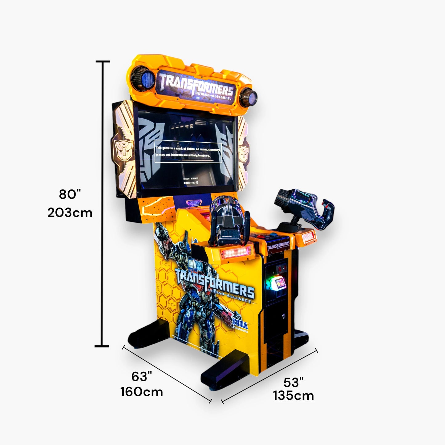 Transformers arcade game dimensions