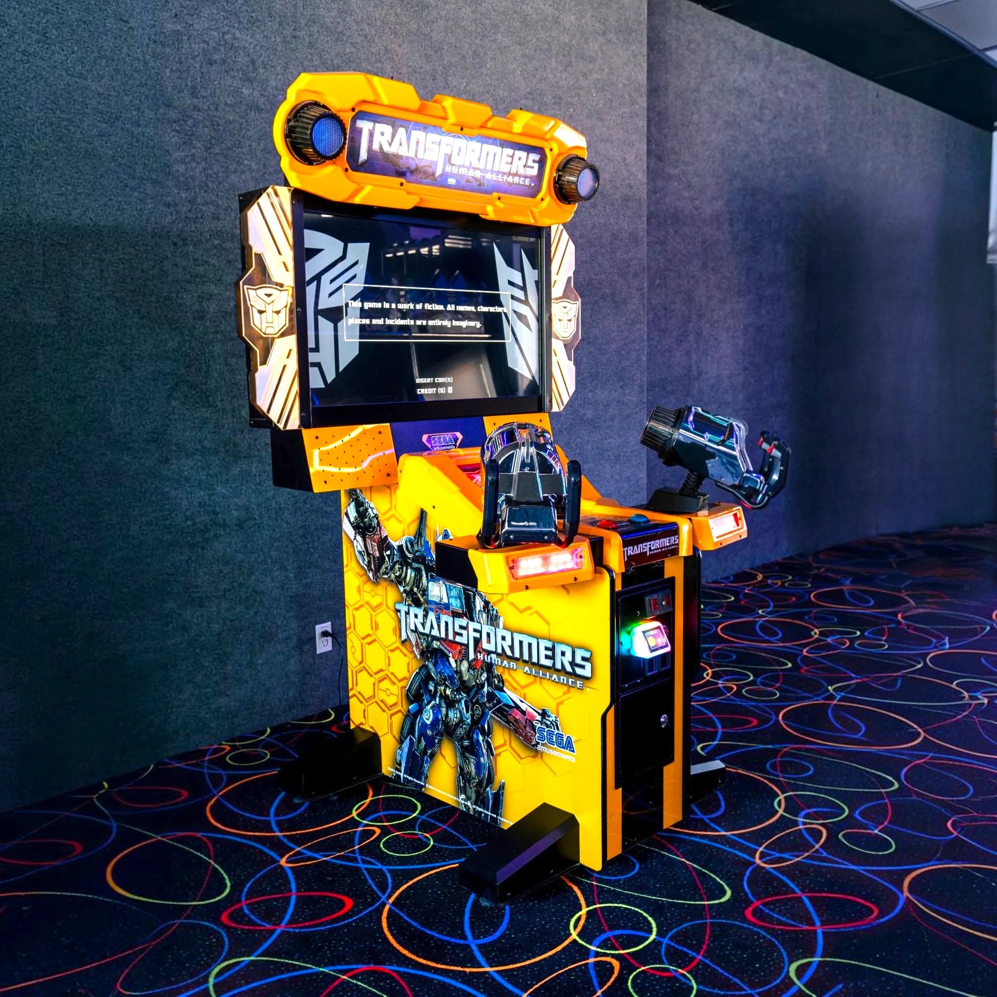 Transformers Human Alliance Arcade – Mounted Dual-Gun Controllers, 1-2 Player Solo or Cooperative Gameplay