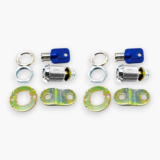 Tubular Cam Locks 6083 – Set of 2 with Matching Keys, Chrome Zinc Alloy, for Arcade Machines Cabinets and Toolboxes