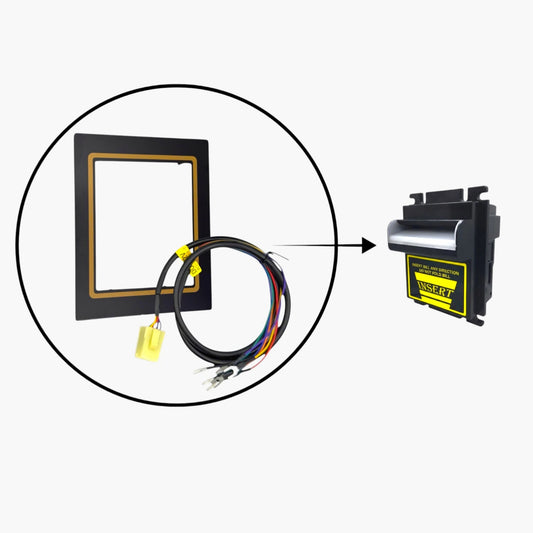 Universal bill validator bracket with 12V  ICT wiring harness for arcade machines