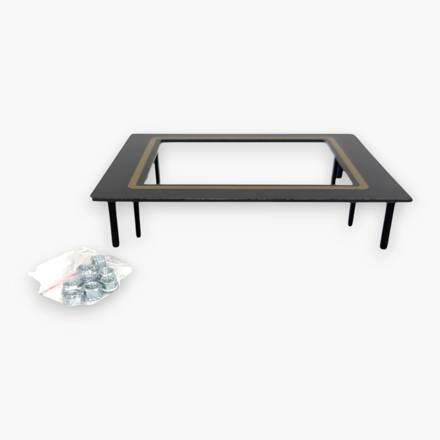Steel bill acceptor mounting plate with credit card reader cutout