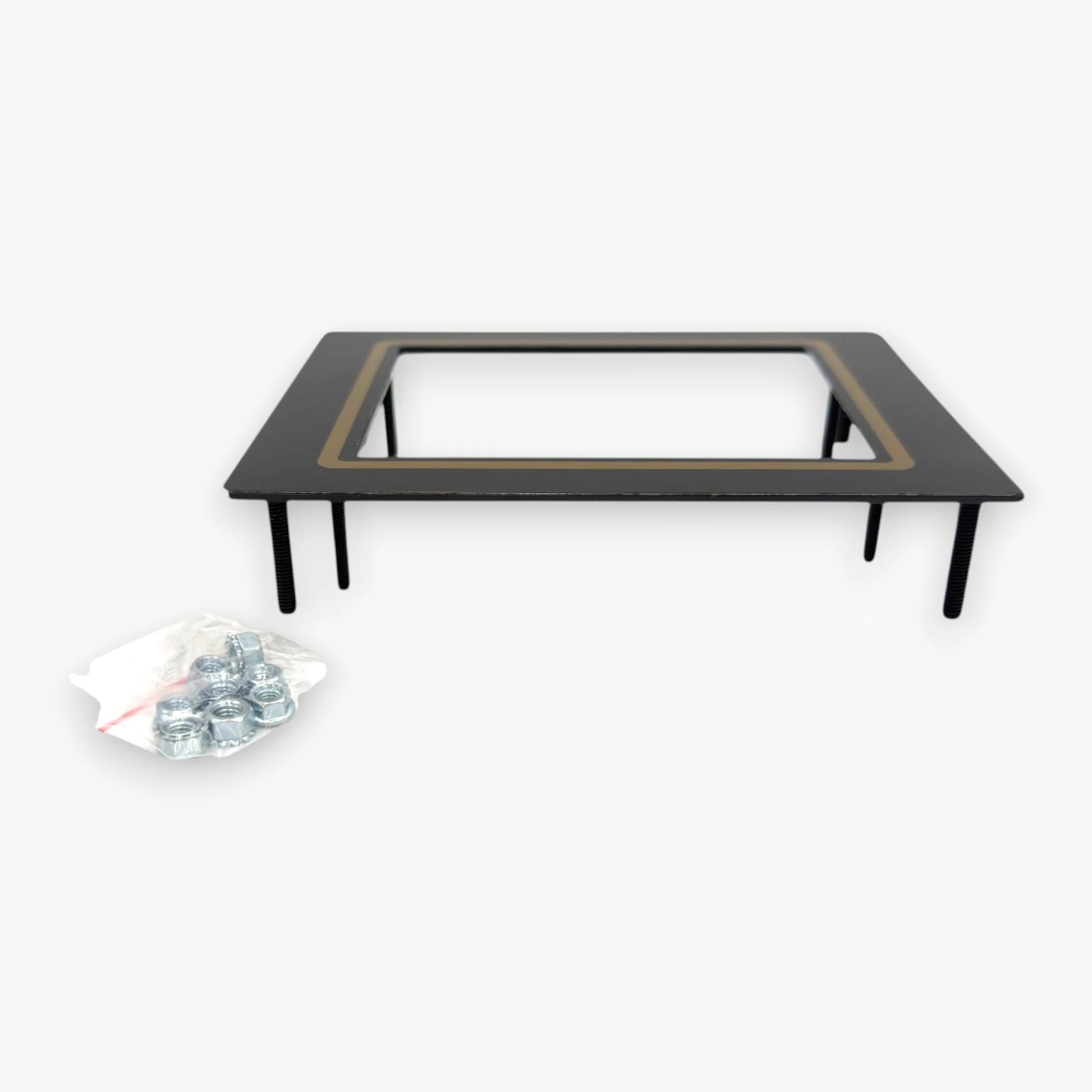 Steel bill acceptor mounting plate with credit card reader cutout