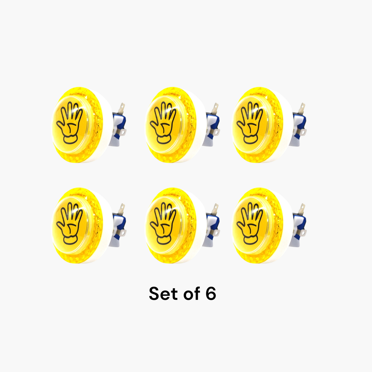 Yellow Diamond Palm Push Button with Led Light & Micro Switch – Free Shipping