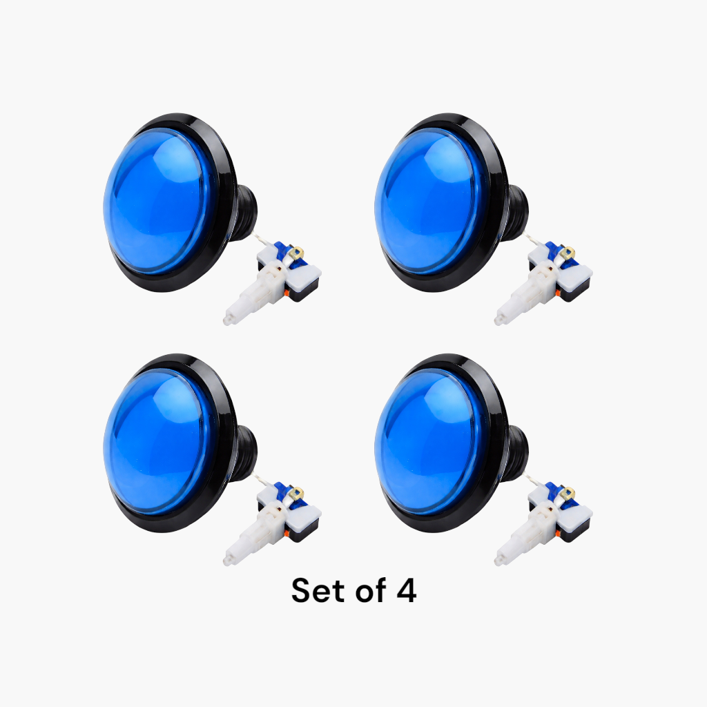 Convex Arcade Push Button with Led Light and Micro Switch (Set of 4) – Free Shipping