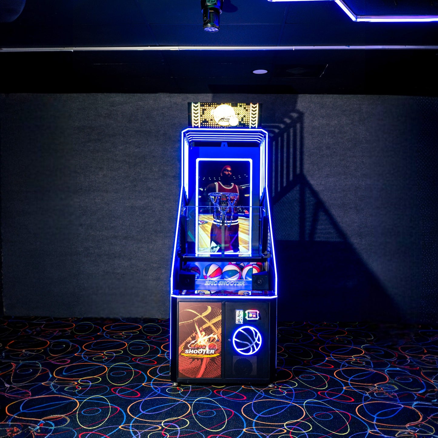 Epic Shooter Basketball Arcade Game–HD Display/LED Lights