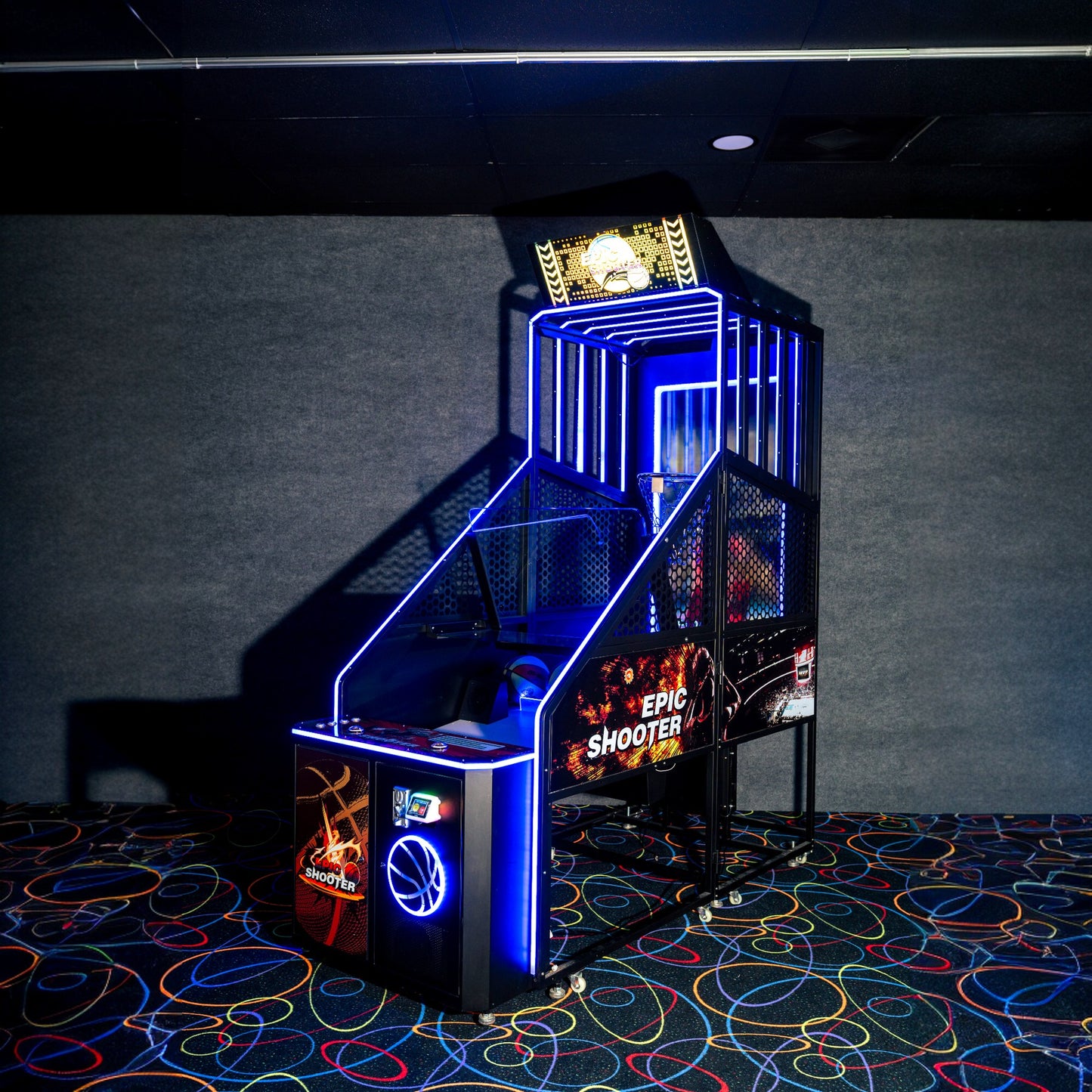 Epic Shooter Basketball Arcade Game–HD Display/LED Lights
