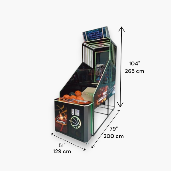 Epic Shooter Basketball Arcade Game–HD Display/LED Lights