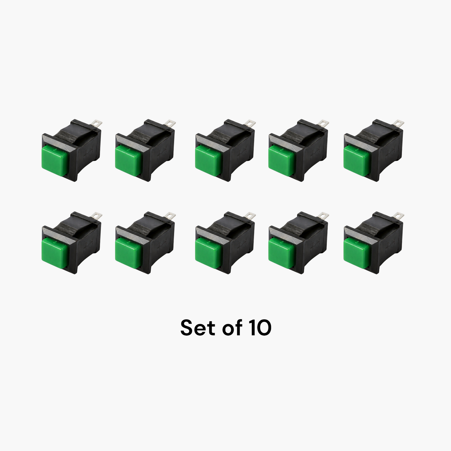 DS-431 Square Push Button Switch - Momentary Type (Set of 10) – Free Shipping