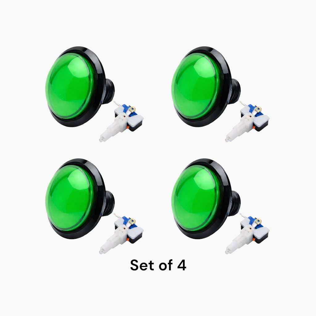 Convex Arcade Push Button with Led Light and Micro Switch (Set of 4) – Free Shipping