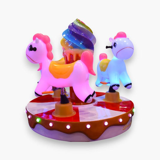Ice Cream Horse Carousel – Kiddie Ride - Coin Operated