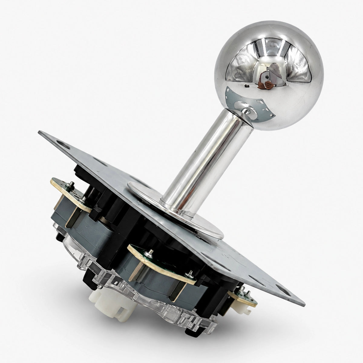 Arcade Joystick with Silver Ball Top – Right View