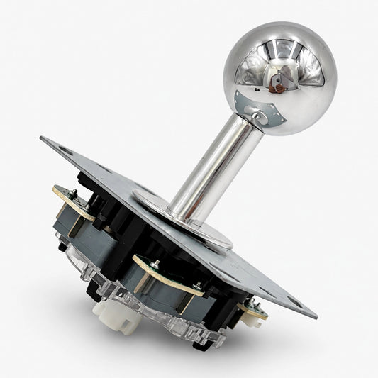 Arcade Joystick with Silver Ball Top – Right View