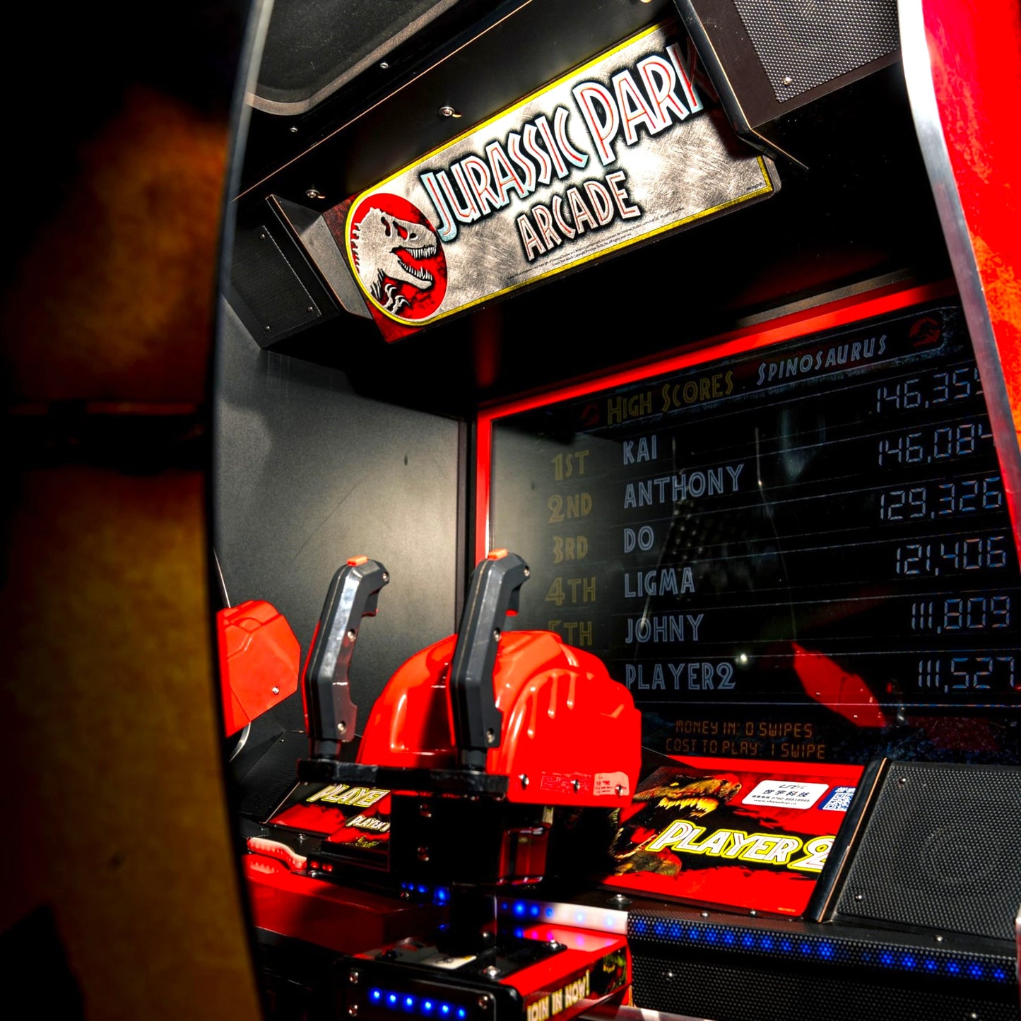 Jurassic Park Arcade Game – 55 Inch HD Display, 9 Rescue Missions, 30+ Dinosaur Species