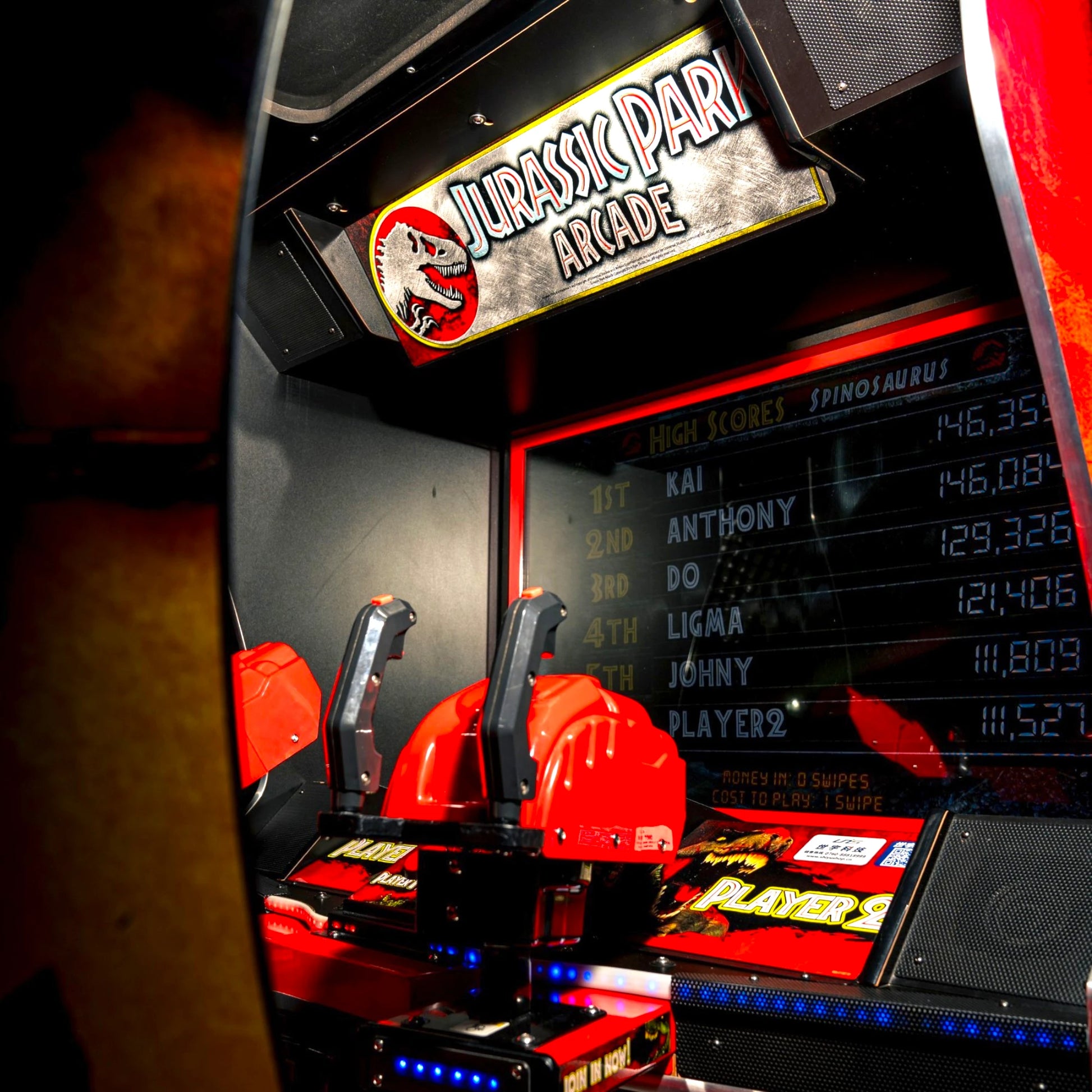 Jurassic Park Arcade Game – 55 Inch HD Display, 9 Rescue Missions, 30+ Dinosaur Species