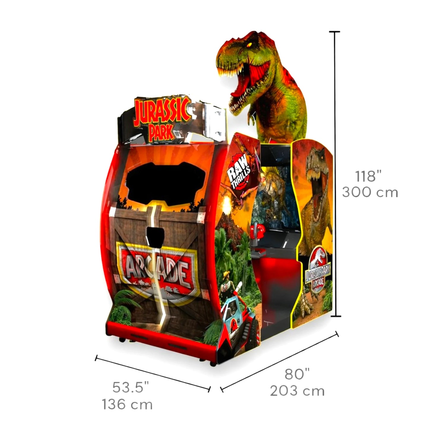Jurassic Park Arcade – Machine Dimensions
