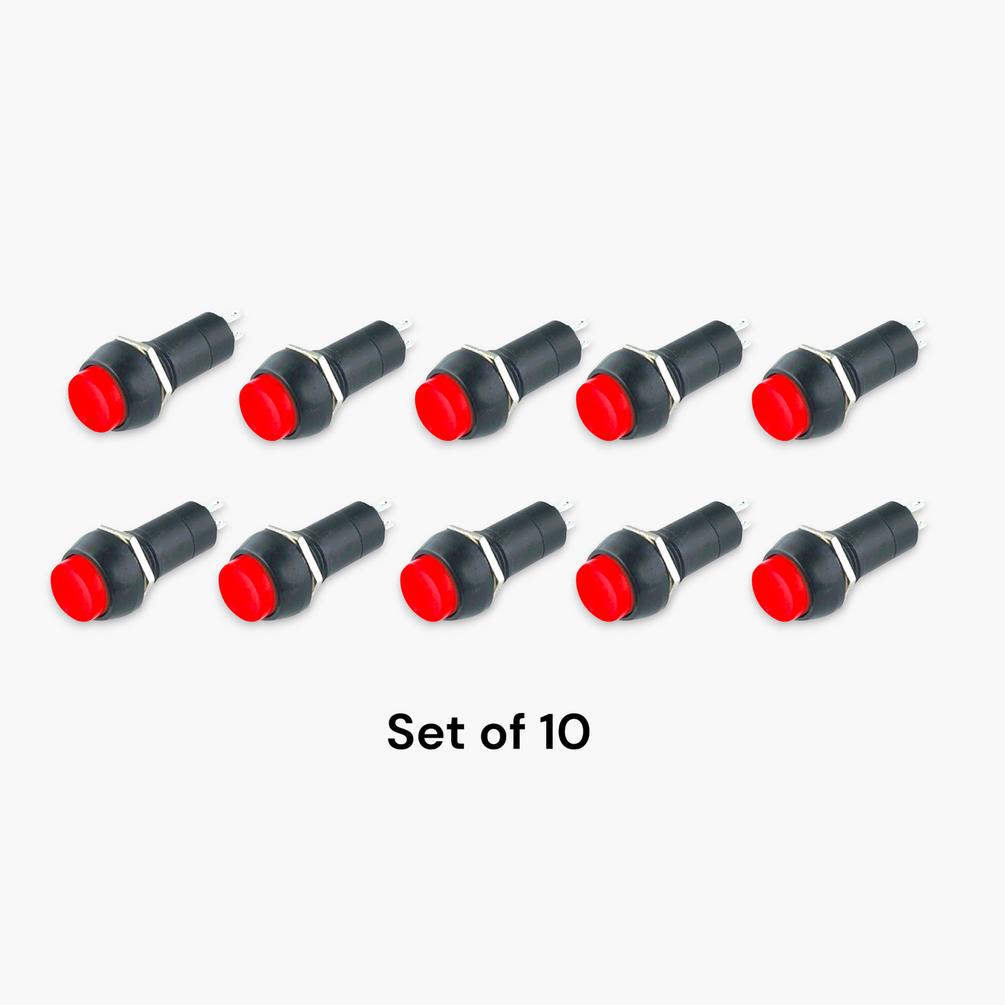 PBS-11B No Lock Push Button (Set of 10) – Free Shipping