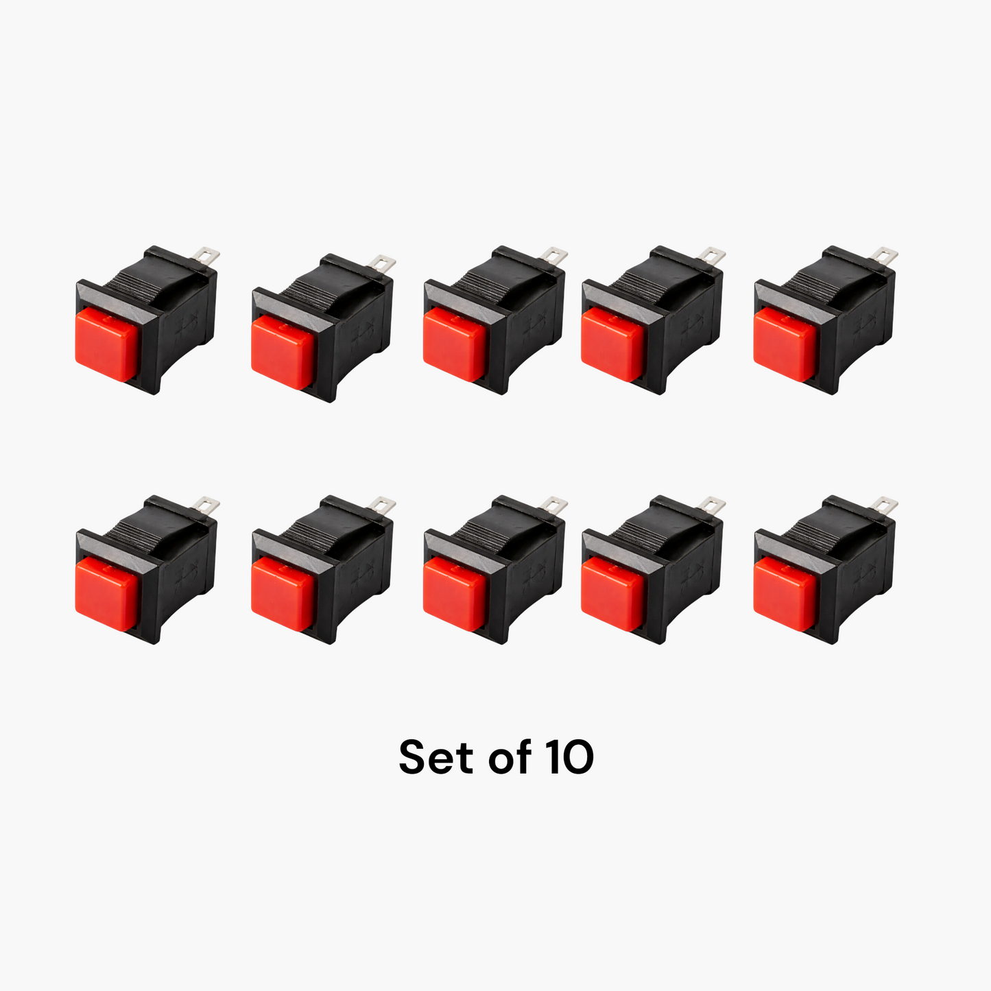 DS-431 Square Push Button Switch - Momentary Type (Set of 10) – Free Shipping