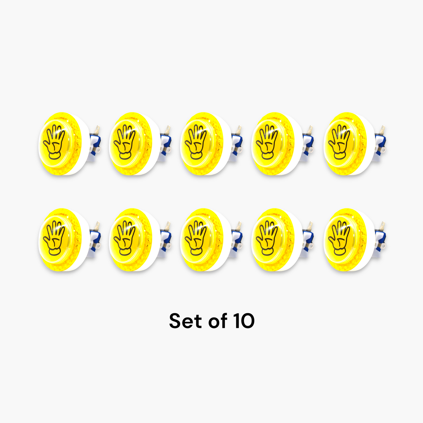 Yellow Diamond Palm Push Button with Led Light & Micro Switch – Free Shipping