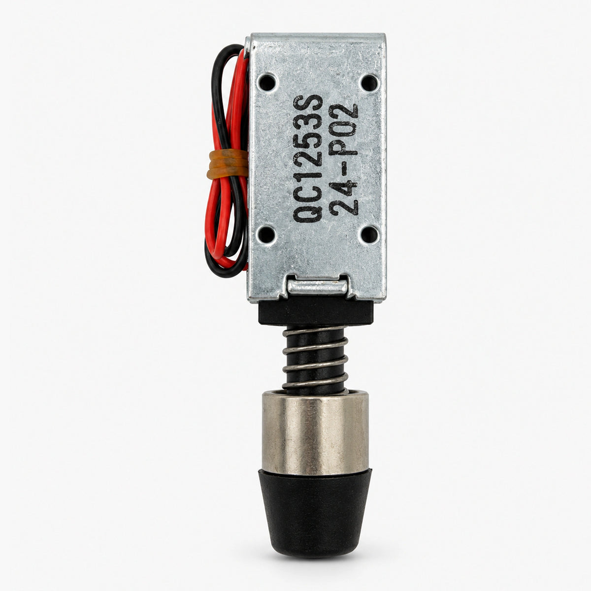 QC1253S 24V DC P02 solenoid with silver-colored frame