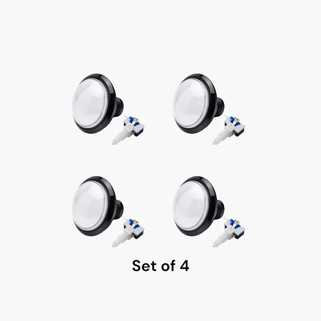 Large Convex Arcade Push Button with Led Light and Micro Switch (Set of 4) – Free Shipping