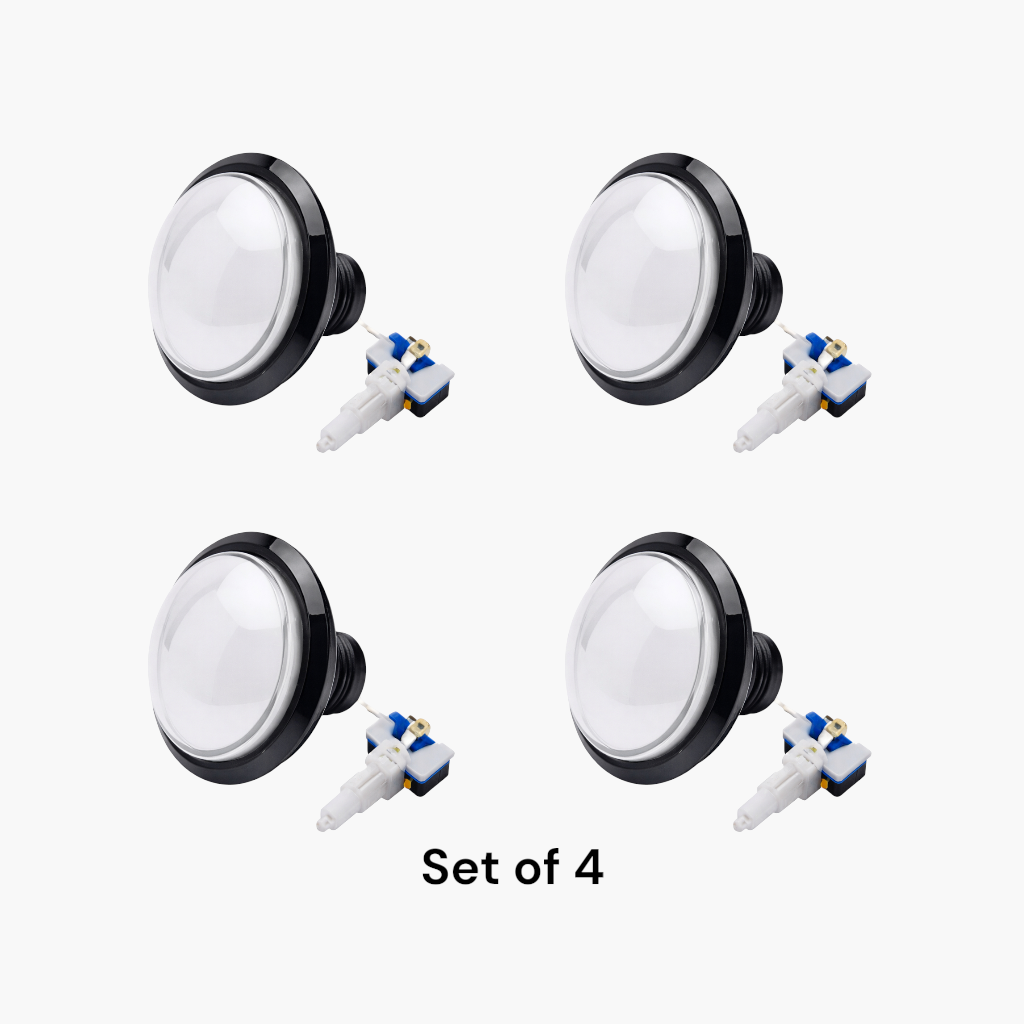 Convex Arcade Push Button with Led Light and Micro Switch (Set of 4) – Free Shipping