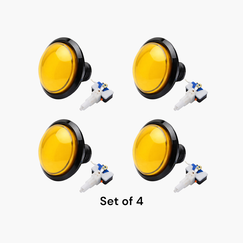 Convex Arcade Push Button with Led Light and Micro Switch (Set of 4) – Free Shipping