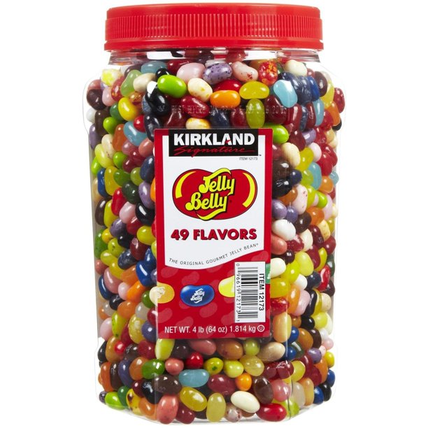 Kirkland Signature Jelly Belly Jelly Beans 49 Gourmet Flavors 4LB (64oz) Exp. 02-2024